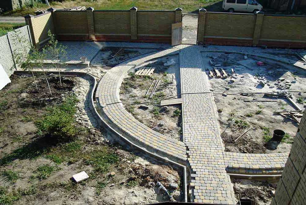 Укладка тротуарной плитки под ключ 11