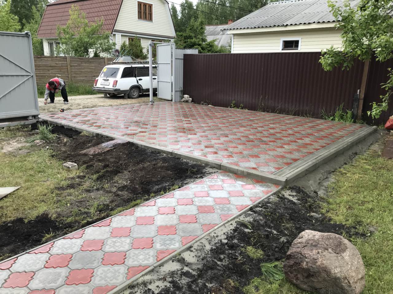 Укладка тротуарной плитки под ключ 28